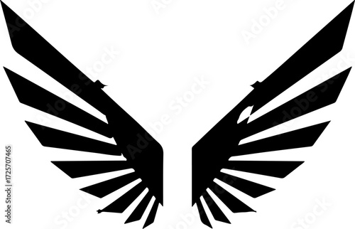 vector silhouette of a bird
