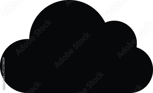 Cloud vector icon on a white background Isolated on White Background