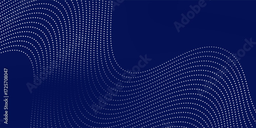 Blue background abstract with line waves and gradient variation. textured dot light modern simple art