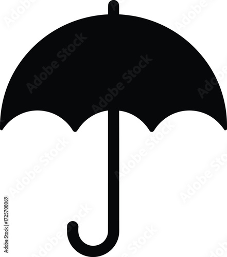 Umbrella icon vector on white background Isolated on White Background