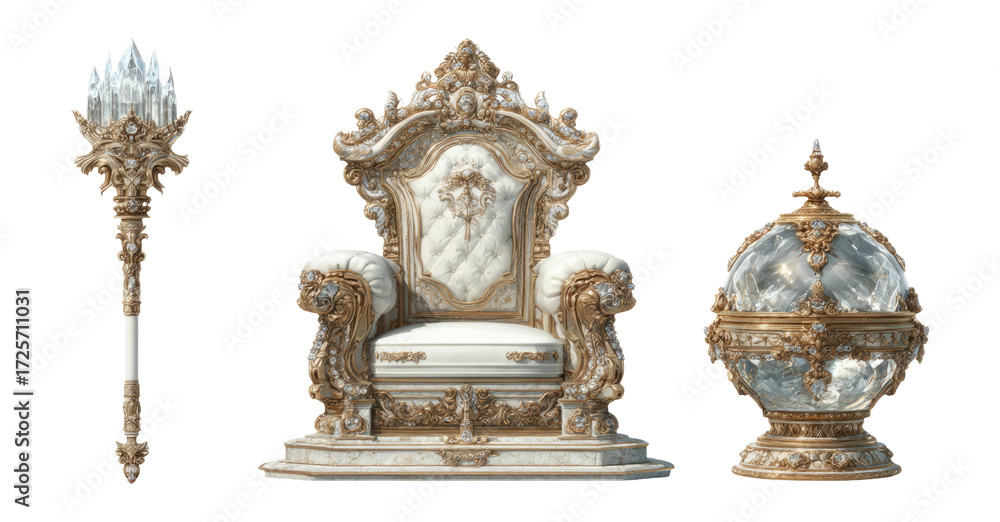 Obraz premium Luxurious Regal Furniture Set with Ornate Design and Elegant Details