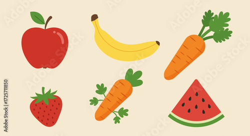 Healthy and Colorful Fruits and Vegetables A Vibrant Collection of Fresh Produce for Dietary Wellness