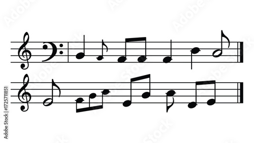 Music Notes Illustration, Visual Representation, Artistic Design, Digital Artwork, Creative Environment