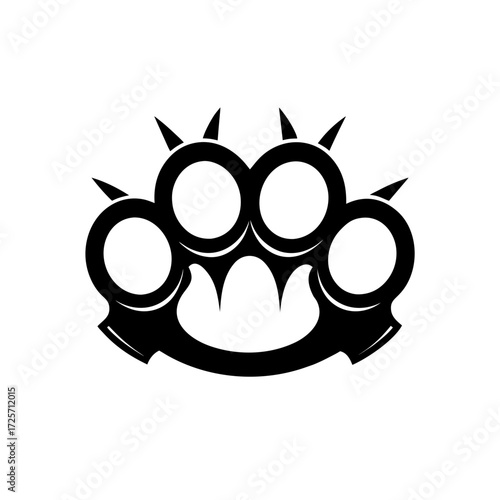 Illustration of a spiked black knuckleduster
