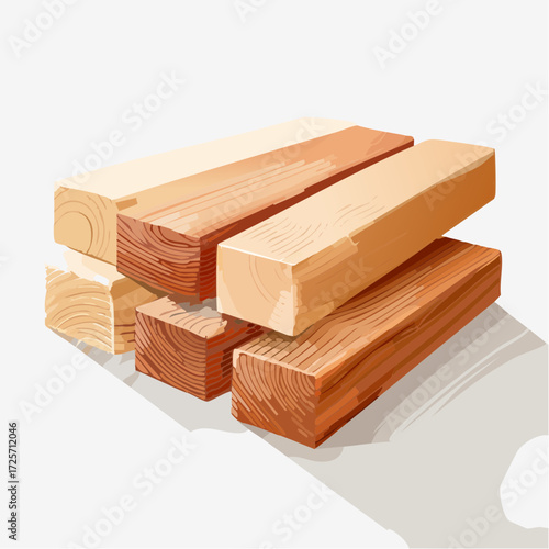Stack of Light and Dark Brown Wood Blocks