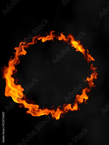 Fiery, burning rings on a transparent background with an alpha channel.
Fire, flame, explodes,smoke, fume and burning video transitions.
