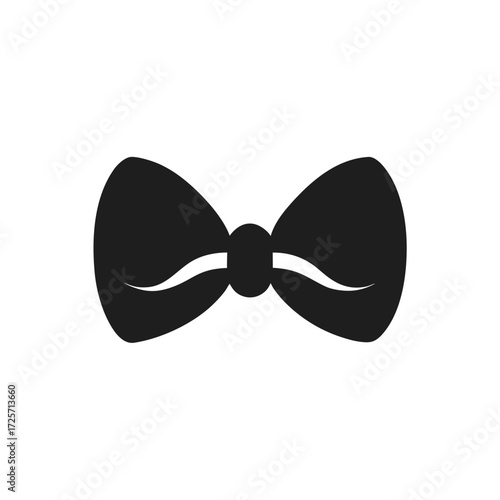 Illustration of a formal black bow tie item