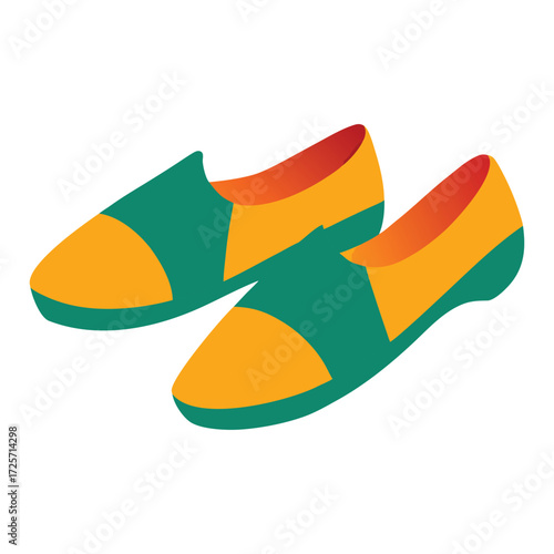 vector illustration of a espadrille