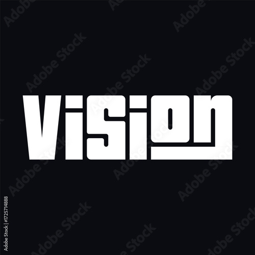 Vision logo typography art