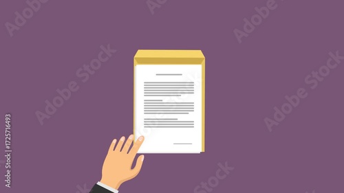 rejected contract video animation flat concept