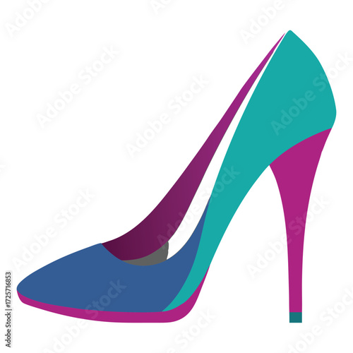 high heels shoes on white
