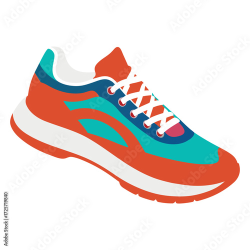 running shoes on white background