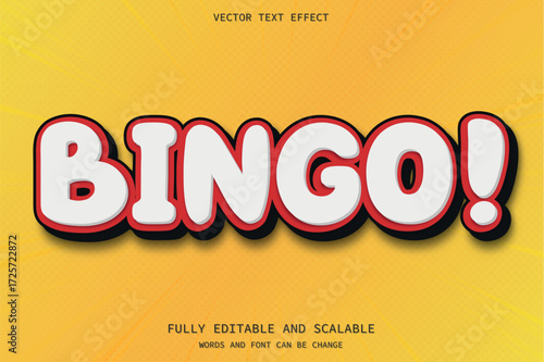 Bingo text effect and funny font style