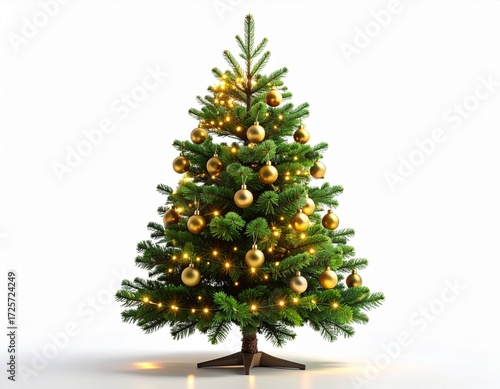 christmas tree isolated on white