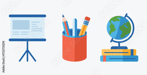 Educational tools vector illustration for back to school and education