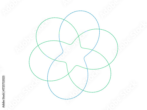 Formes géométriques de Cercles entrelacés et de Lignes circulaires