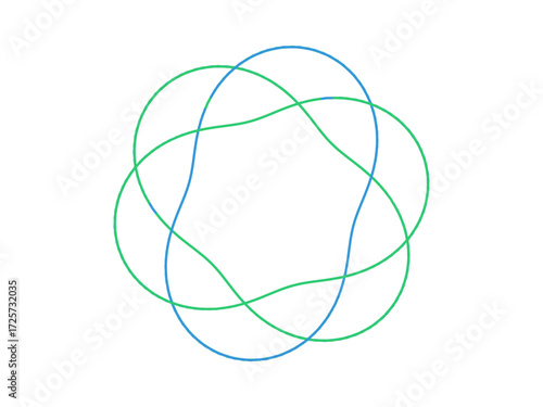 Formes géométriques de Cercles entrelacés et de Lignes circulaires
