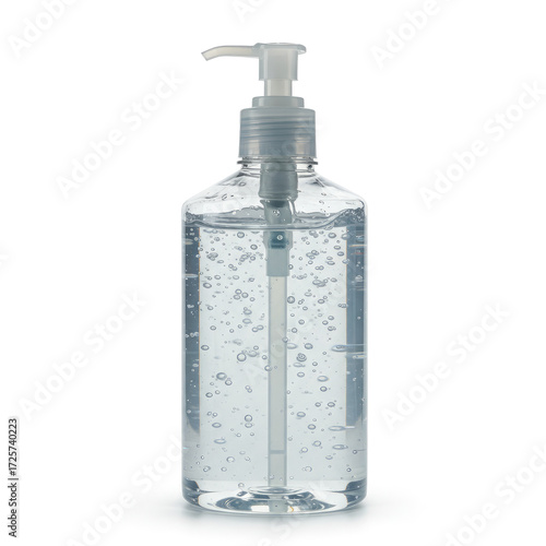 sanitizer bottle on white background