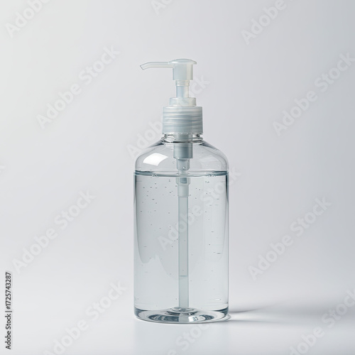 sanitizer bottle on white background