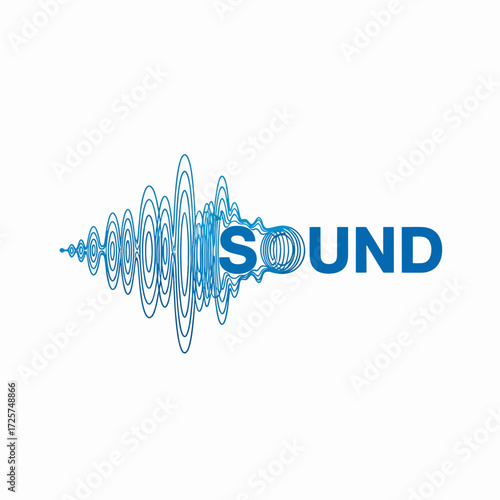 Abstract Blue Sound Waveform Visualizer Illustrating Audio Equalizer Pulses Dynamic Motion