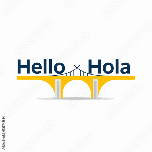 Hello Hola Bridge Connecting Languages and Cultures Globally with Visual Metaphor