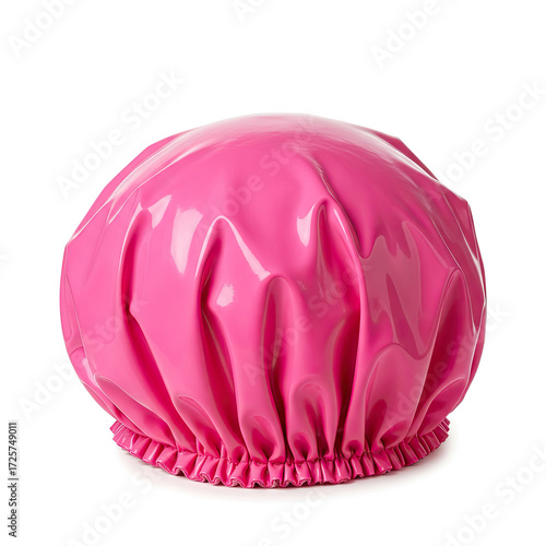 shower cap on white background