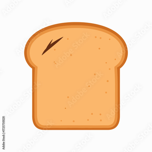 A Close Up Image of a Single Slice of Toasted Bread Showing a Light Brown Crust and Soft Interior Texture