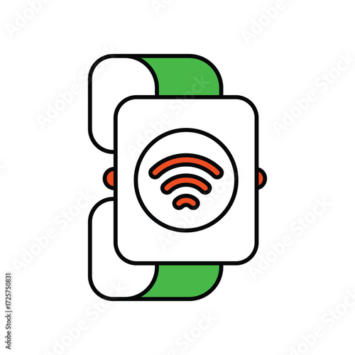 Smartwatch icon with white background vector stock illustration