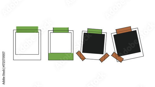 Creative Graphic Design Elements, Blank Frames, Digital Art, Minimalist Style, Modern Aesthetic