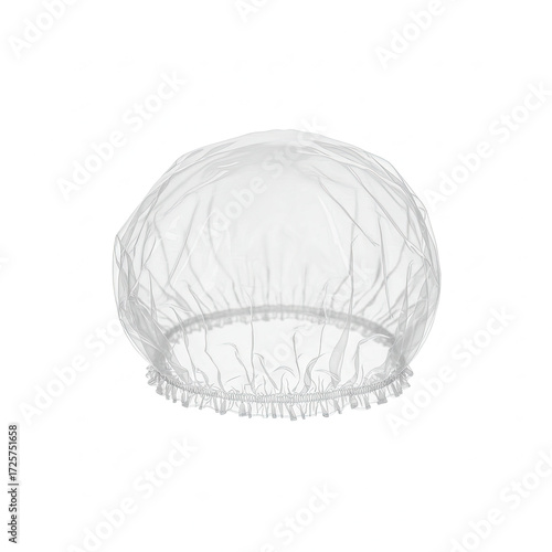 shower cap on white background