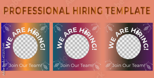 We're Hiring Poster Design Template