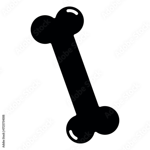 Minimalist Bone Icon – Vector Illustration