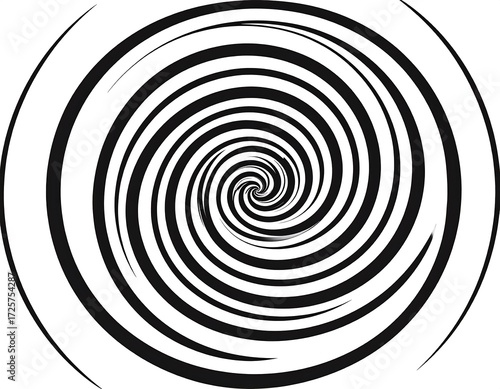 Abstract swirling spiral design graphic