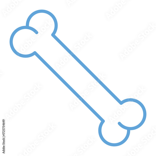 Minimalist Bone Icon – Vector Illustration