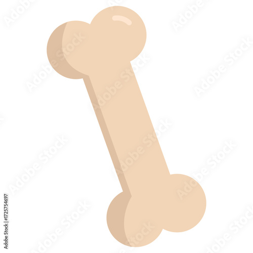 Minimalist Bone Icon – Vector Illustration