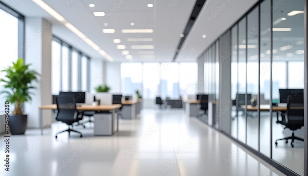 Obraz premium ソフトフォーカス ぼやけたオフィスの背景画像
