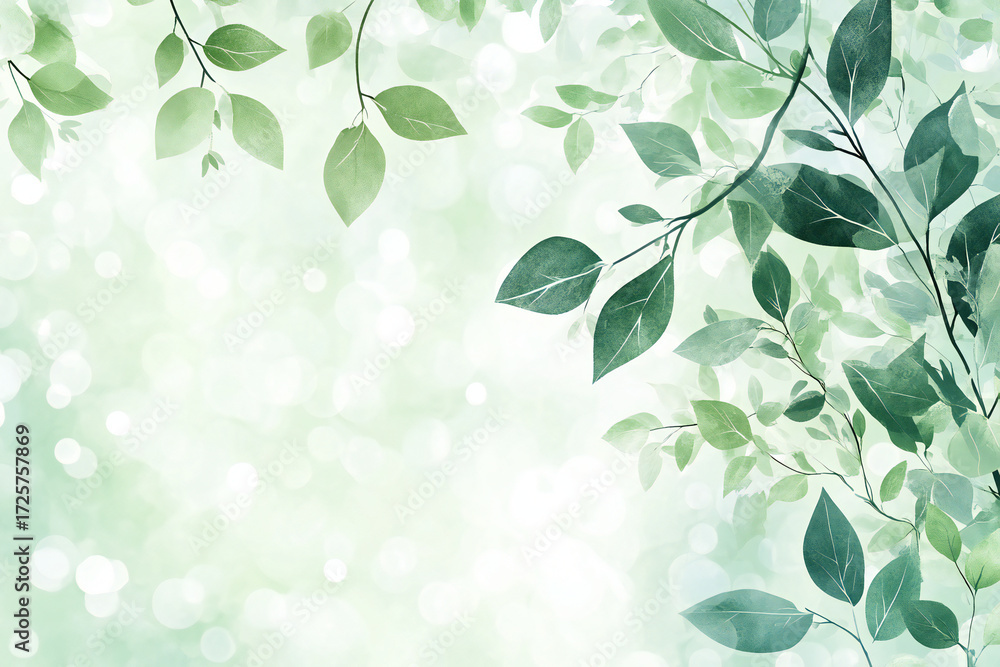 Obraz premium Earth Day Concept with Focal Point on Sustainability and Environmental Awareness Set Against a Soft Focal Blurred Green Nature Background with Radiant Light