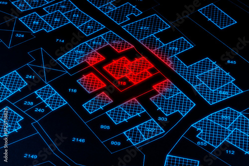 CONCEPTUAL CADASTRAL AND URBAN ZONING MAP - Fictional land regis