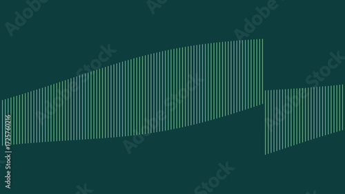 Minimalist background with vertical lines in shades of green and teal