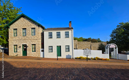 Mark Twain's Boyhood home on Hill Street in Hannibal Missouri on the Mississippi River 09.15.2025