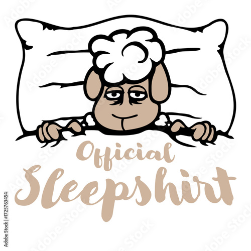 Sheep Official Sleepshirt Sleep Shirt Bed Night Funny Quote Saying Text Sheepshirt