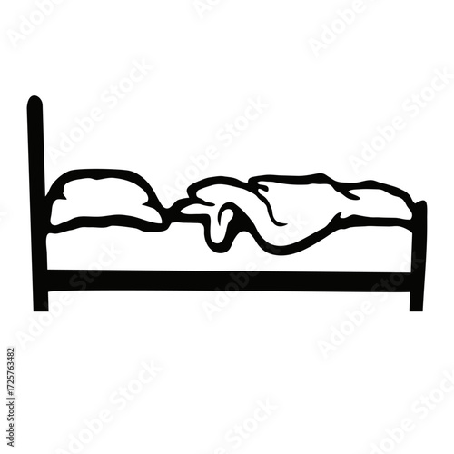 Bed Duvet Pillow Sleeping Room Place Furniture Tired Blanked Relaxing Night