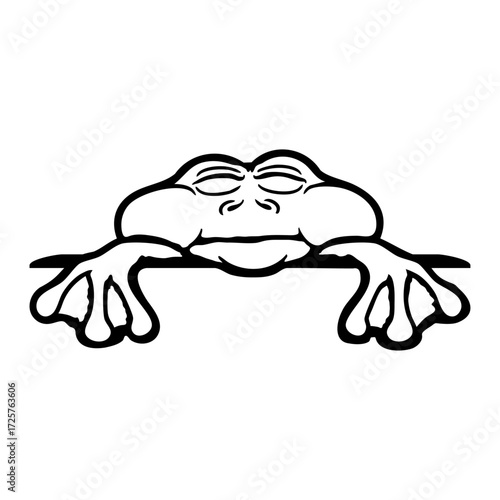 Frog Toad Tired Behind Fence Bag Sleepy Exhausted Sad