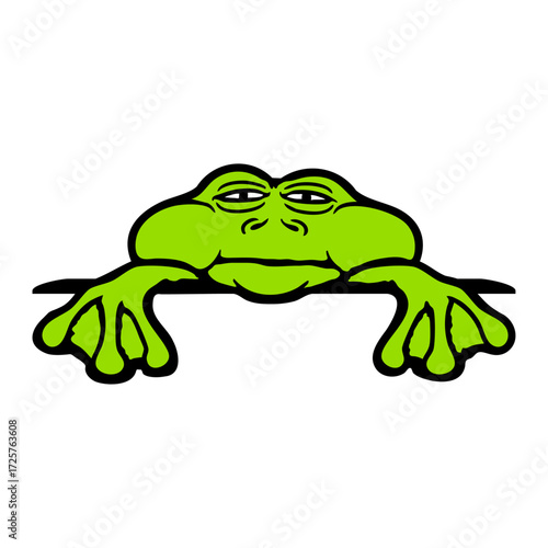 Frog Toad Tired Behind Fence Bag Sleepy Exhausted Sad