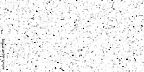 Abstract white terrazzo flooring texture background. Modern terrazzo floor texture mixed black, white, gray color stone. Matt tile stone for flooring. Grey marble texture background. Rock backdrop.	
