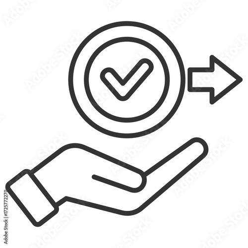 Give Permission Outline Icon