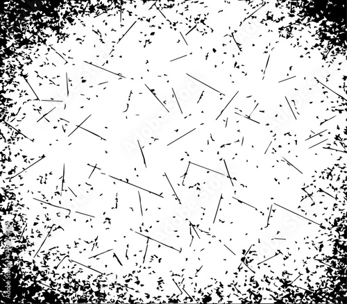 Abstract grunge black and white scratch marks in detailed vector illustration design placed on a background.
