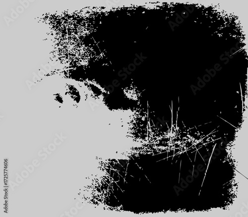 Abstract grunge black and white scratch marks in detailed vector illustration design placed on a background.
