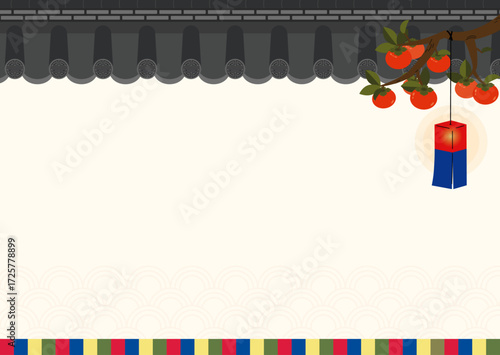 Chuseok holiday Lunar New Year Korean traditional background horizontal background