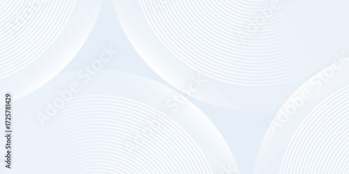 Blue  background with circle illustration elements. Digital technology lines circle simple modern art nice